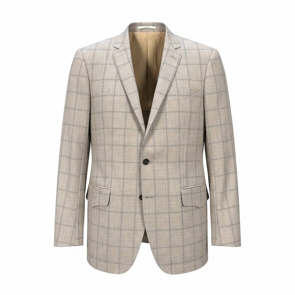 Tan Windowpane Sport Coat